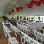 White wedding tent rentals Howard, Wisconsin